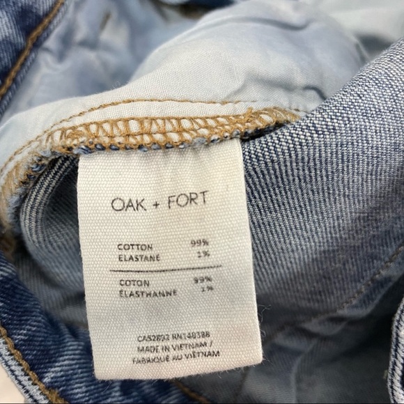 Oak + Fort Wide Leg Ankle Jeans Medium Wash Denim, Size 26 - Picture 7 of 8